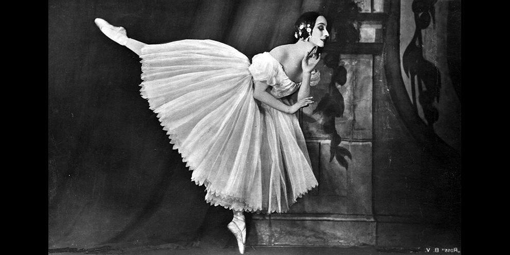 Anna Pavlova as a celebrated early 20th-century prima ballerina