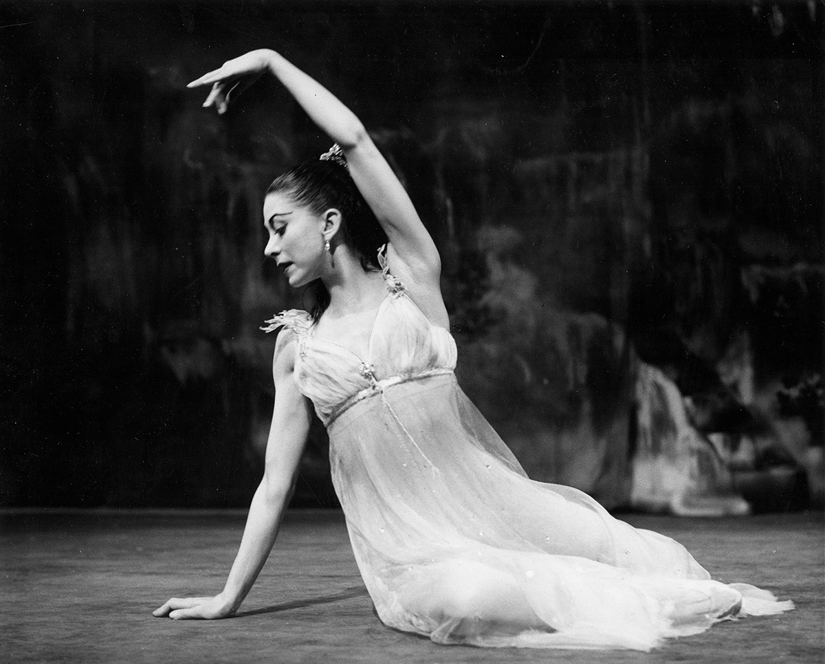 Margot Fonteyn onstage in a classical Royal Ballet role