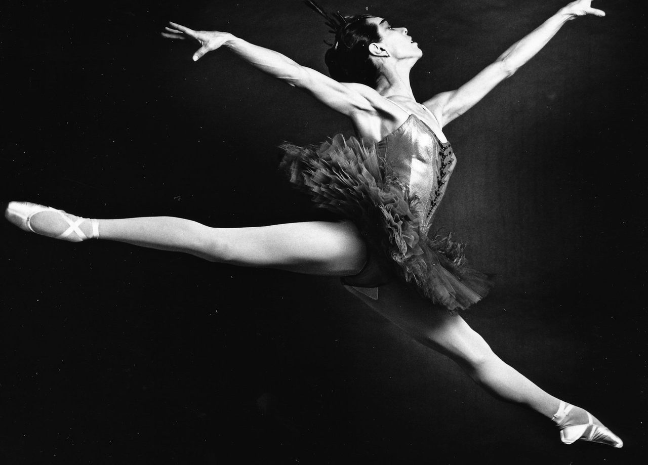 Maria Tallchief performing a classical ballerina role on stage