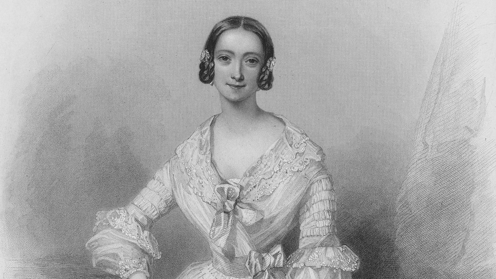 Marie Taglioni in romantic tutu representing early 19th-century ballerina