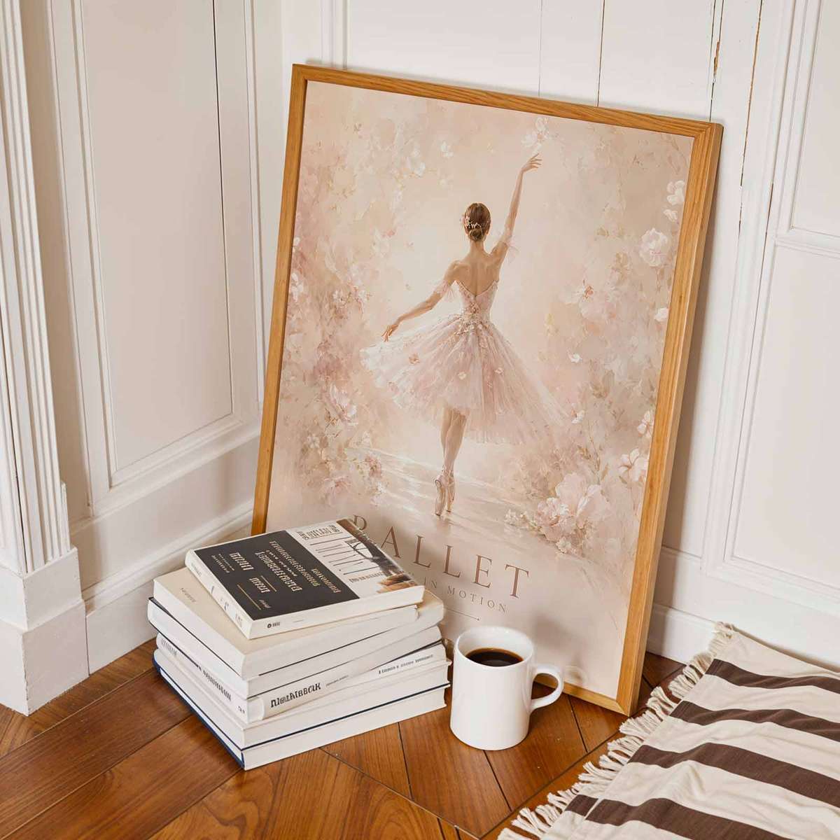 Vintage wall art centered on Aesthetic Ballet with a expressive atmosphere