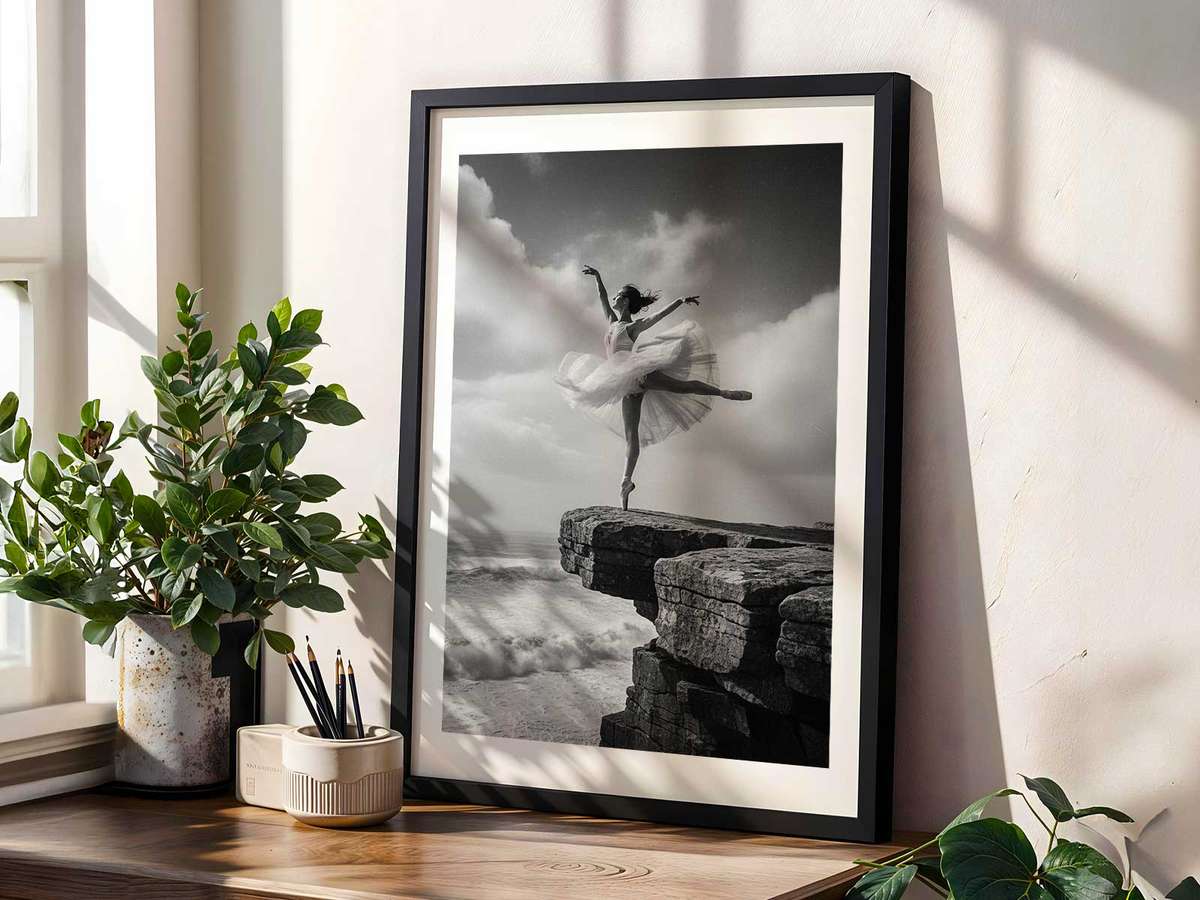 Artistic view of Ballerina Fine Art showing classical stage character and delicate visual rhythm for rehearsal room decor