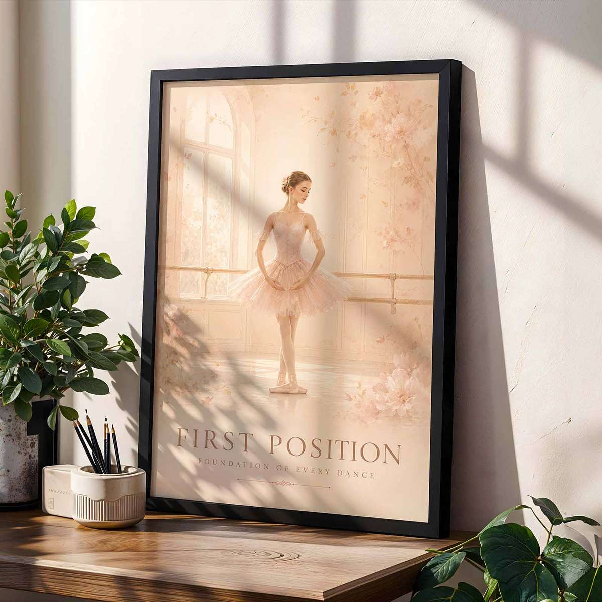 Ballerina Framed Pictures Style composition styled as wall art and featuring graceful movement and stage-inspired details