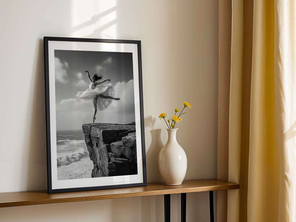 Theatrical wall art centered on Ballerina Portraits with a poetic atmosphere