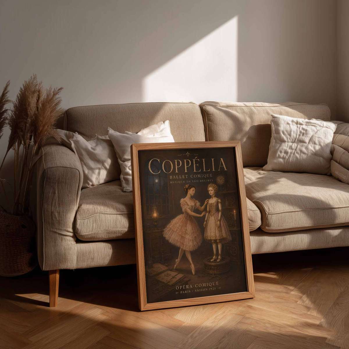 Whimsical illustration of Ballerina presented through rehearsal-inspired details and graceful silhouettes with French text