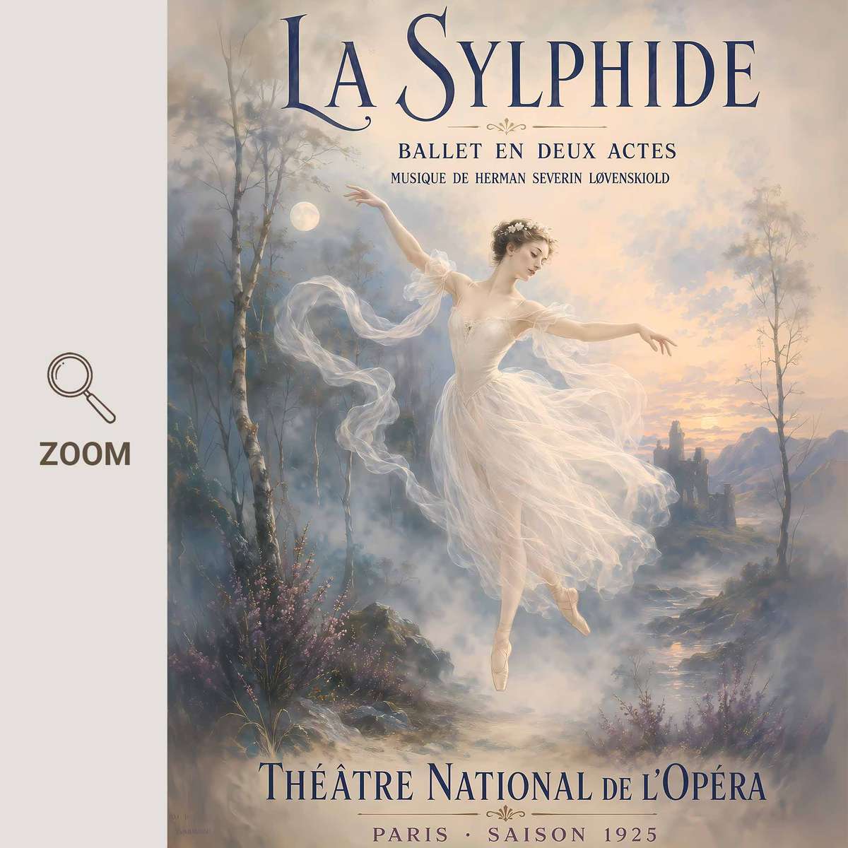 Ballet Aesthetic wall art combining fluid motion and an intimate performance mood in a poetic composition