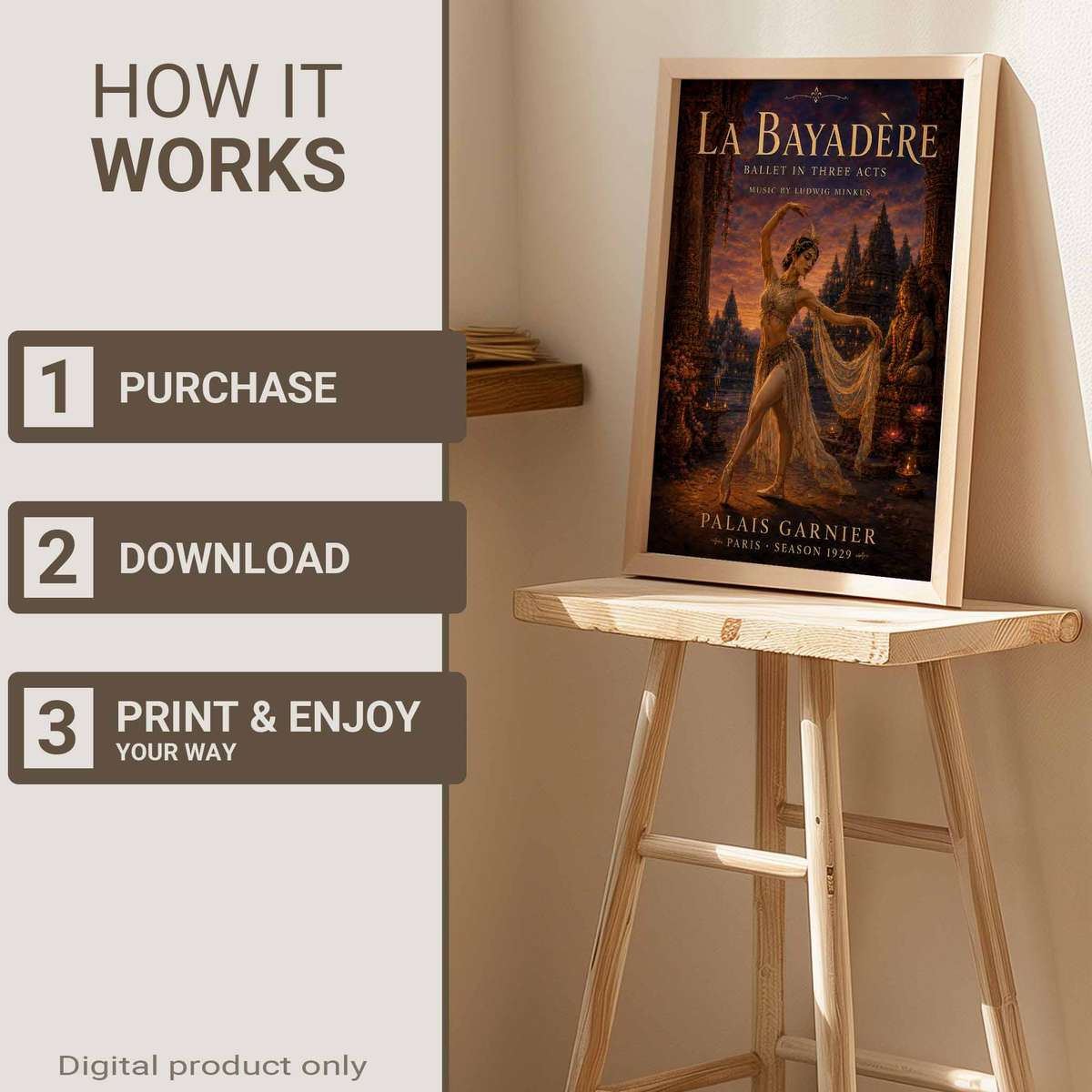 Gallery-style Ballet artwork with refined details for creative space decor