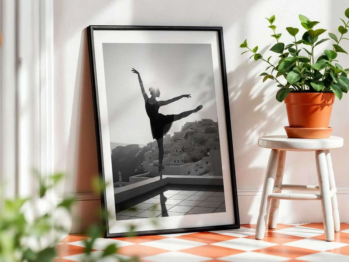 Vintage illustration of Ballet Dance Photo presented through rehearsal-inspired details and graceful silhouettes inspired by heritage-led with greek‑mediterranean ambience