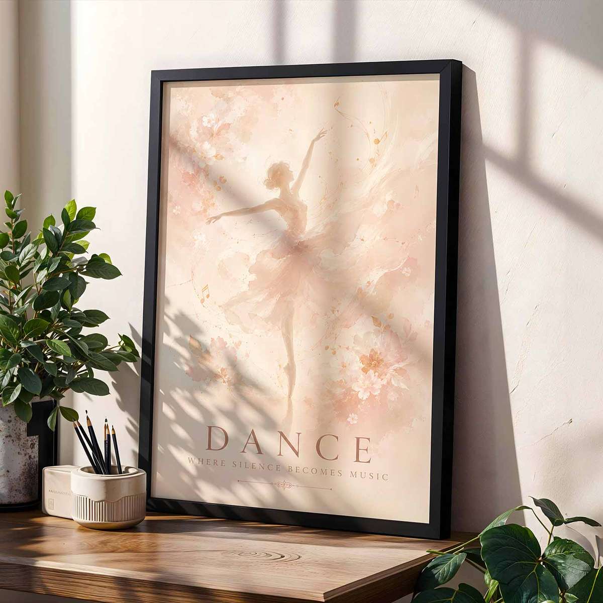 Watercolor wall art of Ballet Dancer Watercolor created for dancer's bedroom decor