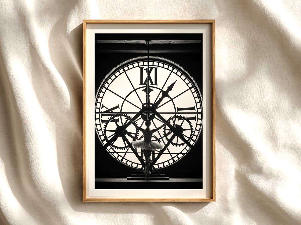 Timeless Ballerina Silhouette Poster ballet poster shown as refined dance wall art