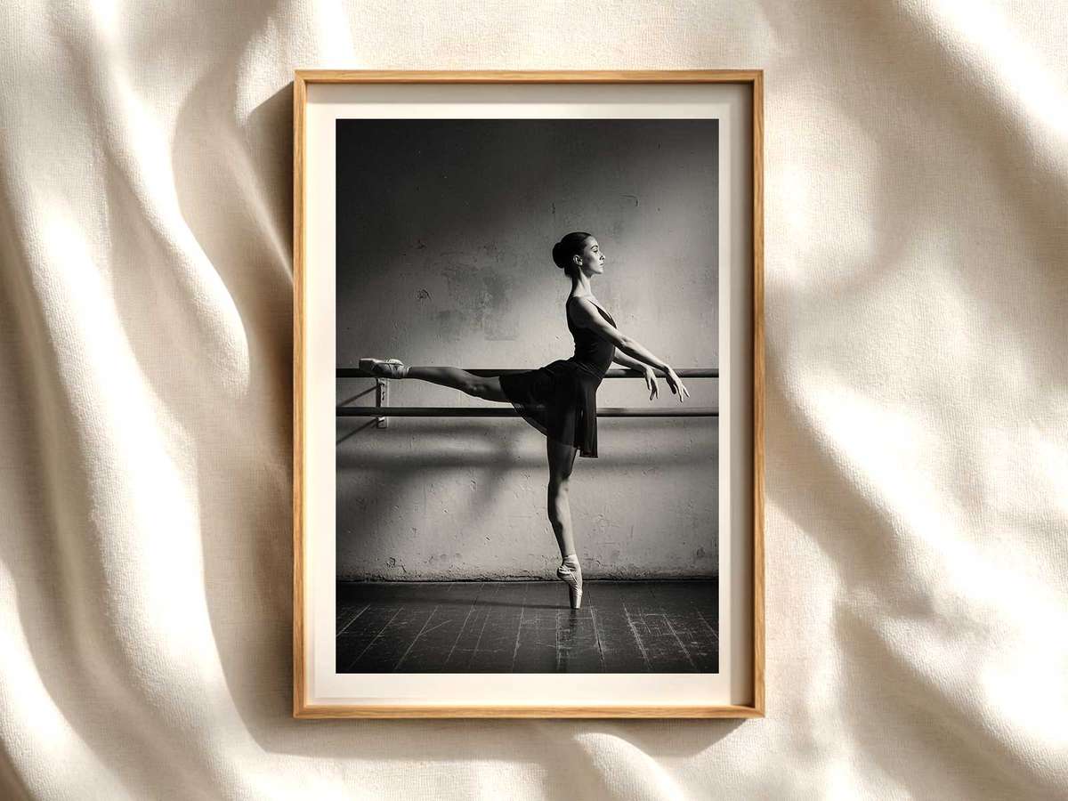 Studio Pivot — Ballet Dancer Mid-Pivot ballet poster shown as refined dance wall art
