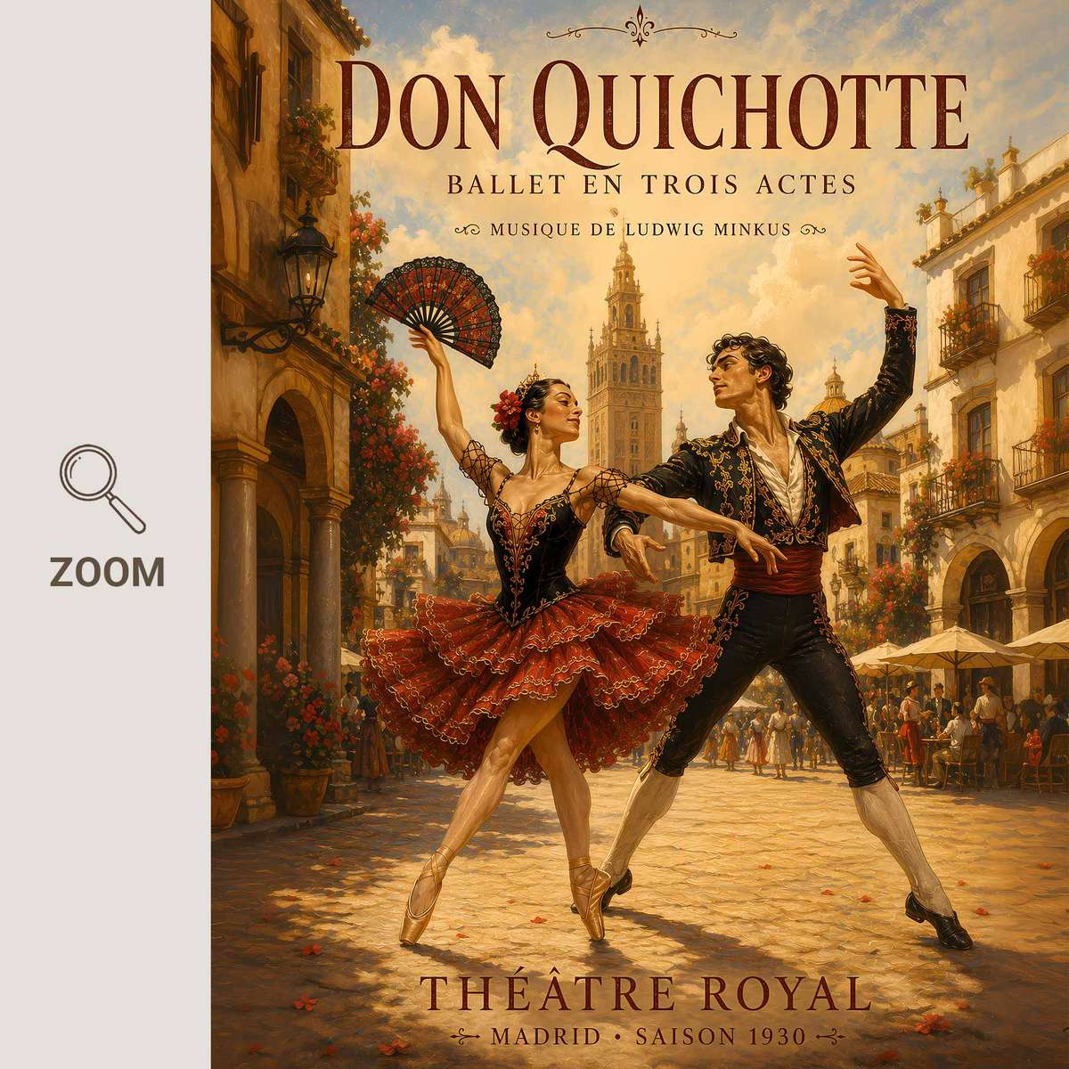 Vintage wall art of Don Quixote created for creative space decor
