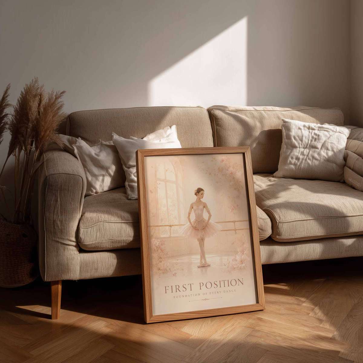 Ballerina Framed Pictures Style shown in a vintage composition showcasing poetic movement with softly balanced composition