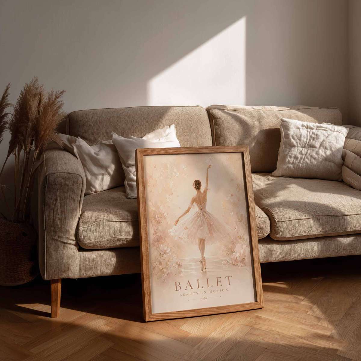 Aesthetic Ballet composition styled as wall art and featuring classical stage character and delicate visual rhythm