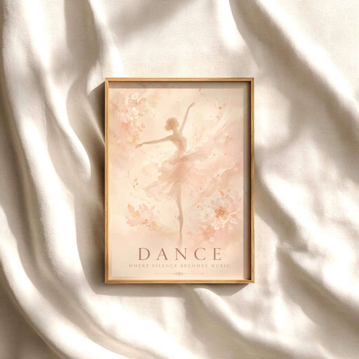 Ballet Dancer Watercolor Painting – Elegant Ballerina Wall Art Print ballet poster shown as refined dance wall art