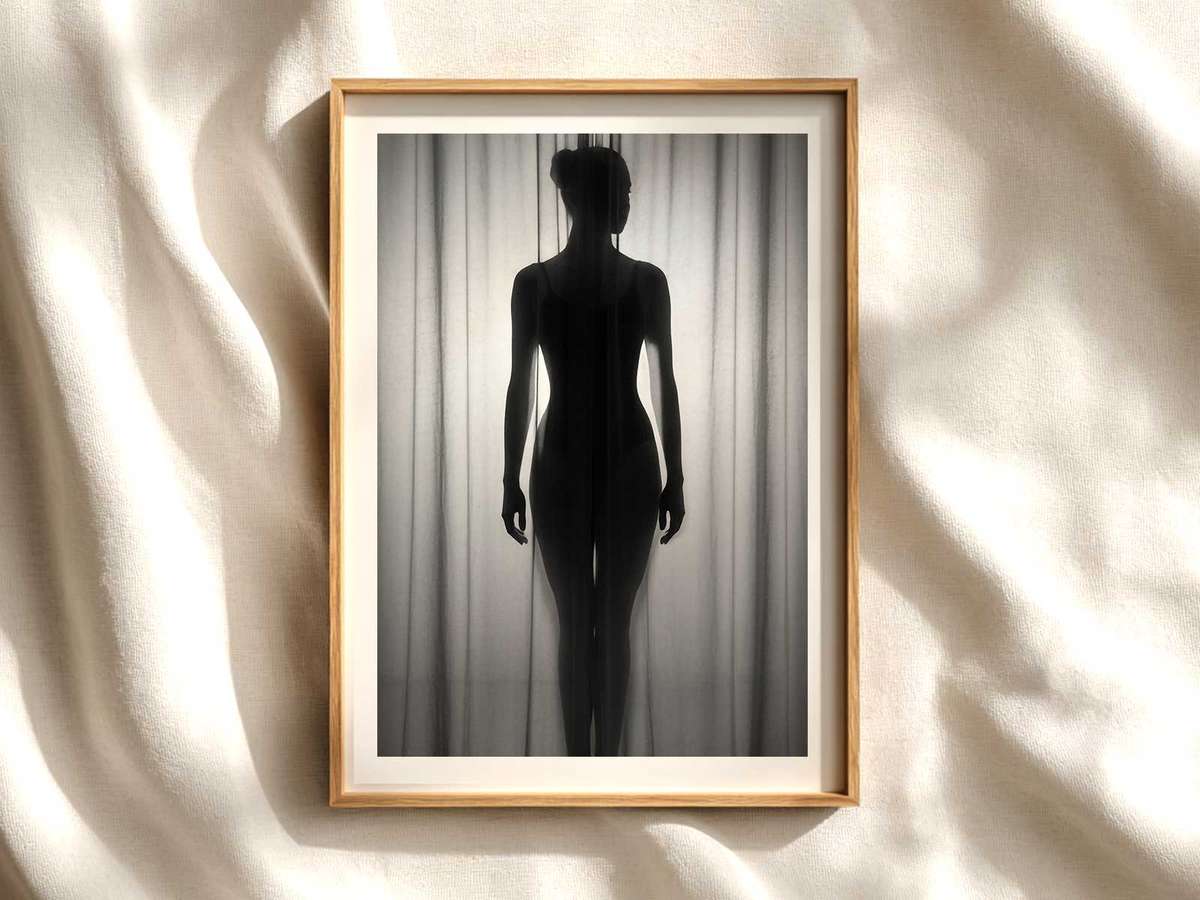 Veil Draped Over Shoulder – Subtle Movement ballet poster shown as refined dance wall art