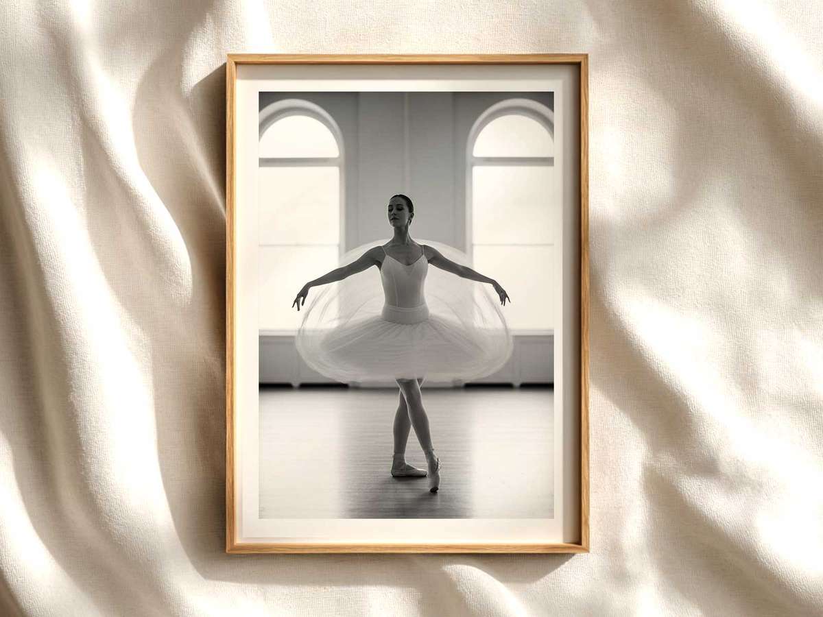 Rehearsal Hands in Motion — Ballet Dance Poster ballet poster shown as refined dance wall art