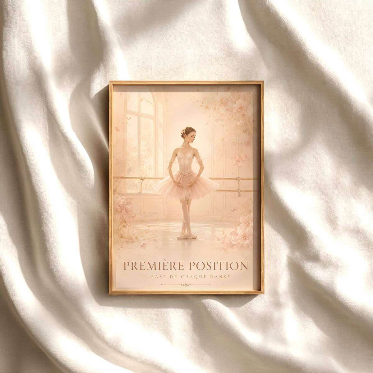 Ballet Poster Positions, Vintage French Text Dance Art, Ballerina Wall Decor… ballet poster shown as refined dance wall art