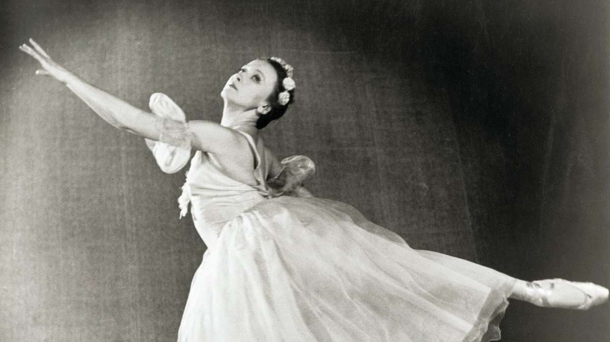 Galina Ulanova rehearsing a Soviet-era repertory piece with a focused expression and precise footwork
