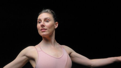 Close-up of Tiler Peck's footwork demonstrating clean pointe technique and articulate musical response