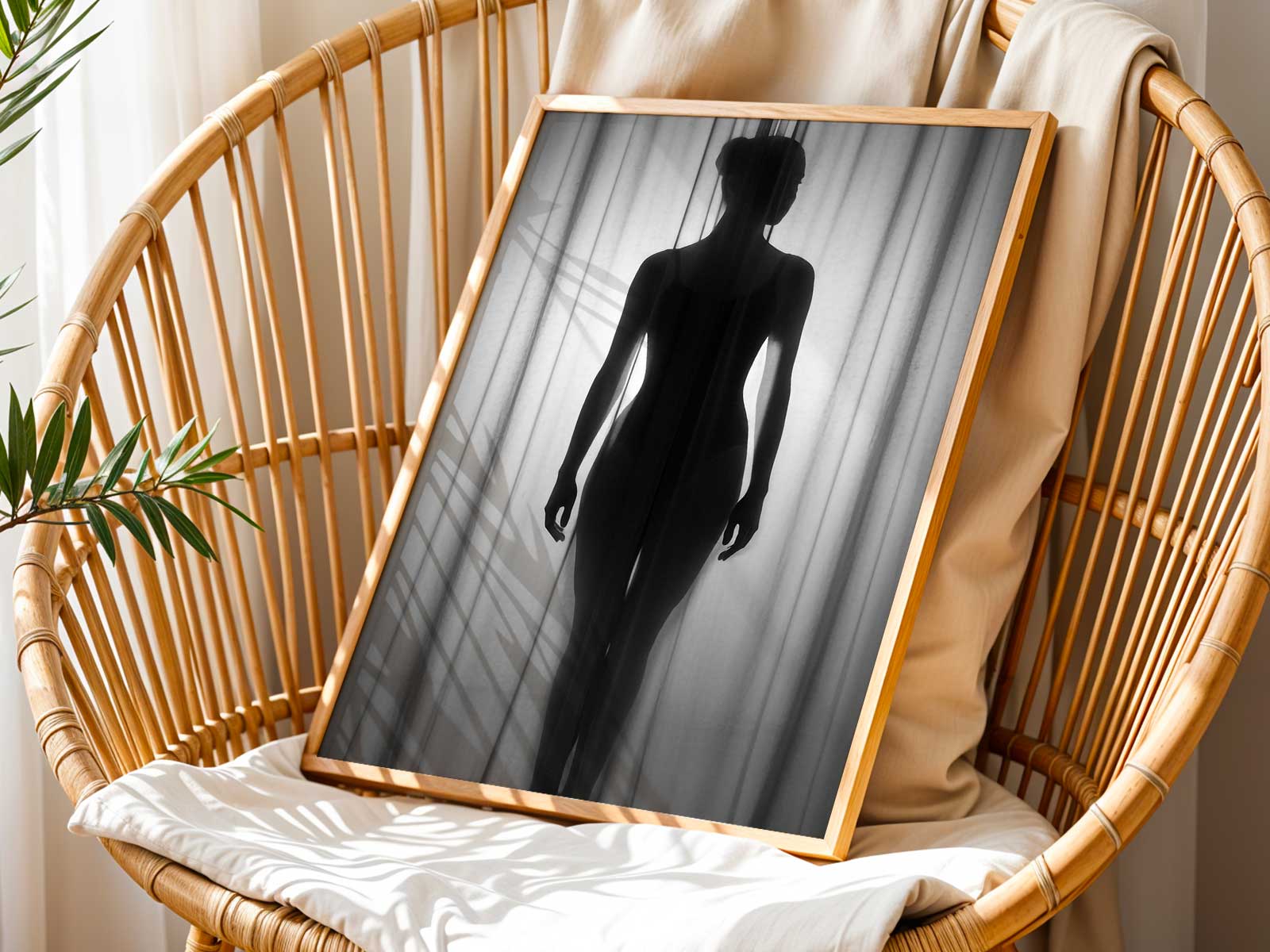 Ballerina with a soft veil draped over one shoulder emphasizing graceful neck and shoulder line