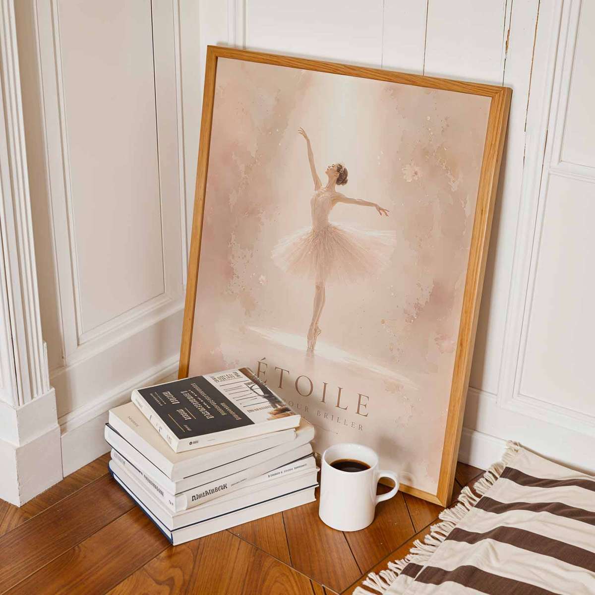 Ballerina Art shown in a elegant composition showcasing classical stage character and delicate visual rhythm with French text