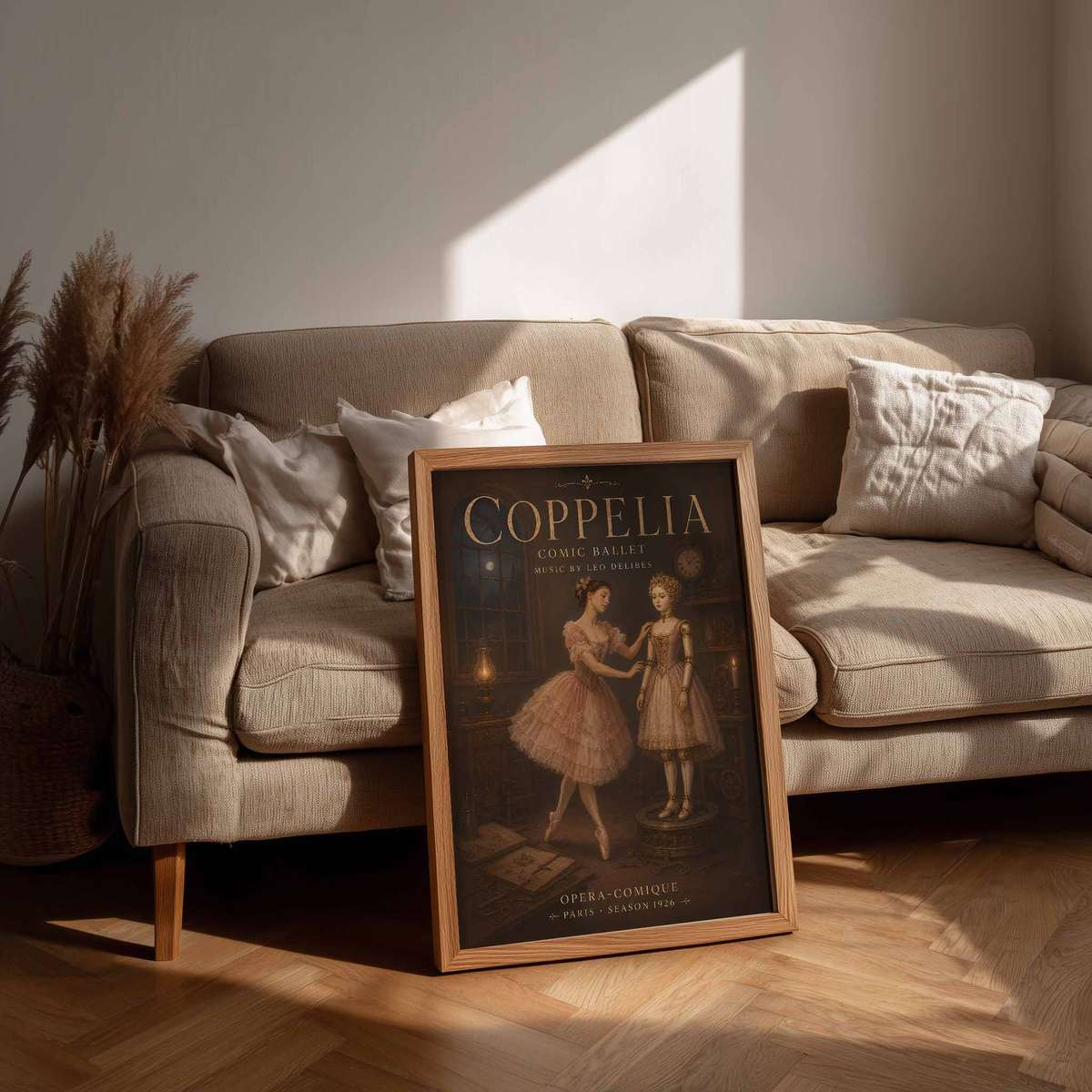 Decorative Vintage Ballerina artwork designed for dance students and dancer's bedroom decor