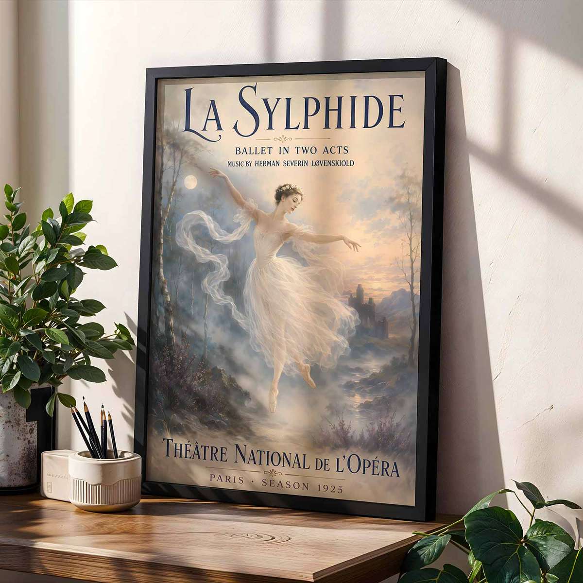 Vintage wall art centered on Ballet Aesthetic with a graceful atmosphere