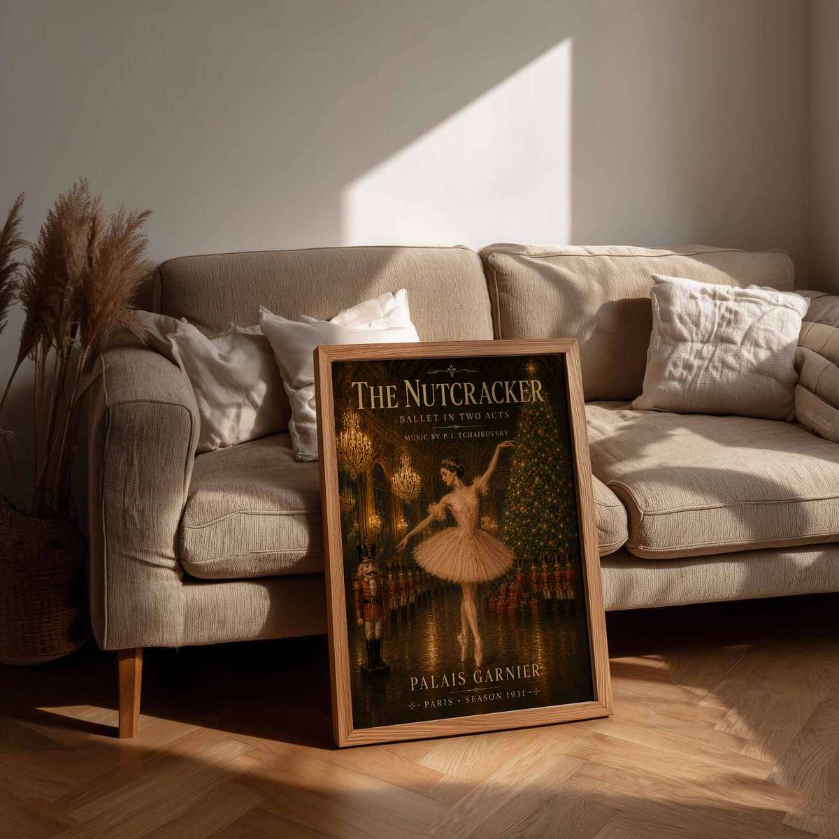 Vintage wall art centered on Vintage Nutcracker with a poetic atmosphere